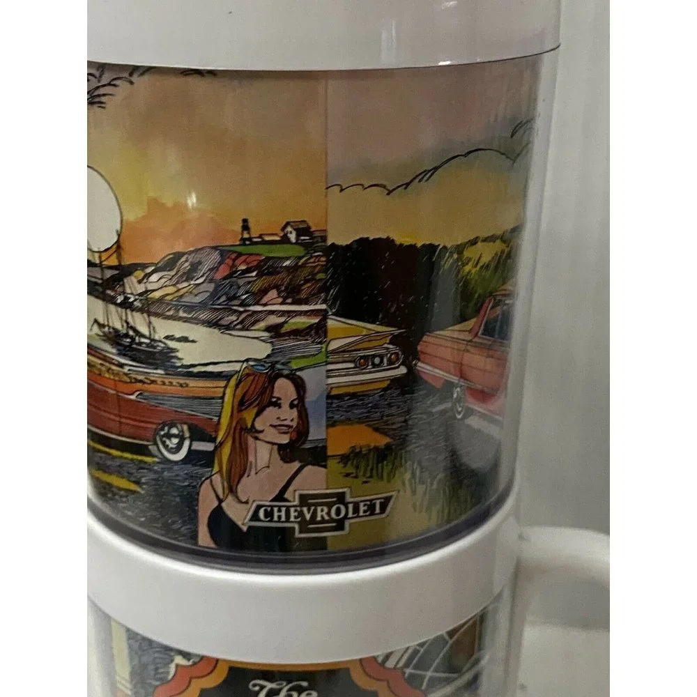 Chevrolet Vtg Cars Thermo Serv‎ Mugs 1910s/20s  30s/40s 50/60s  70s/80s Set of 4